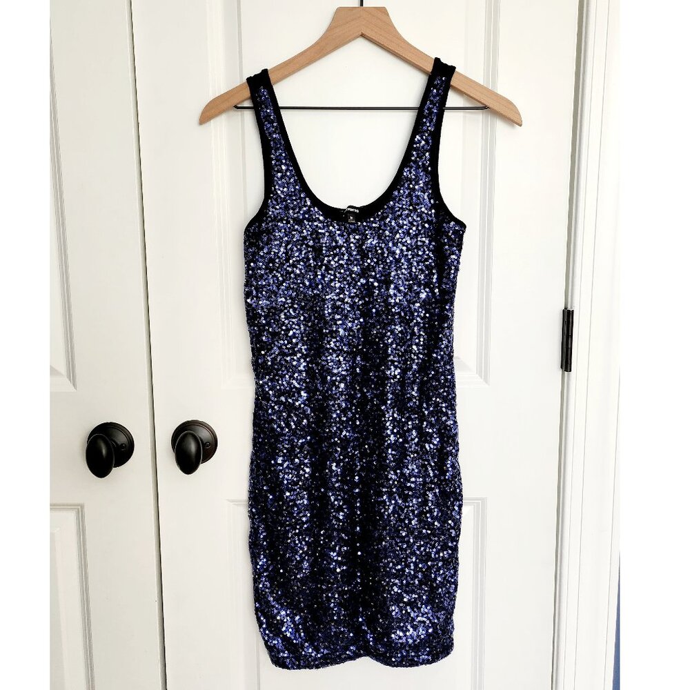 Express Stretchy Tank Top/Tunic with Blue Sequins